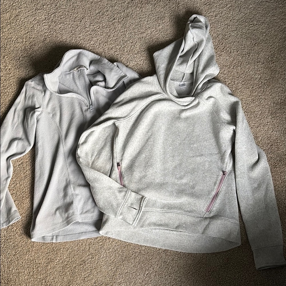 Sweater fleece Gray Hoodie size xl